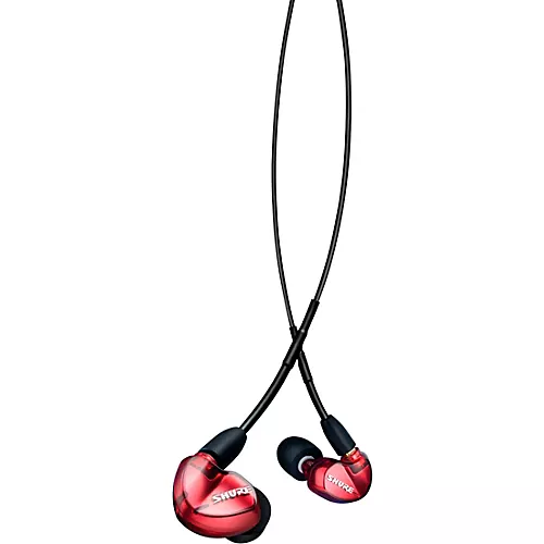 Shure SE535 Special-Edition Sound Isolating Earphones With 3.5 mm Audio Cable Red - musicians--Friend
