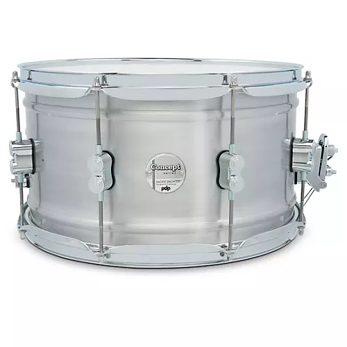 PDP by DW Concept Series 1.2 mm Natural Satin Brushed Aluminum Snare Drum 14 x 8 in. - musicians--Friend
