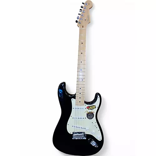 Used Fender American Standard Stratocaster Black Solid Body Electric Guitar Black - musicians--Friend