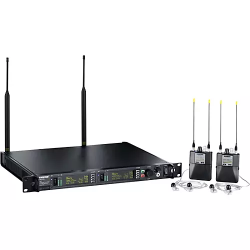 Shure PSM1000 Personal Monitor System With Dual Transmitter, Two Diversity Bodypack Receivers and Two SE425 Earphones, Band G10 470-542mHz G10 - musicians--Friend