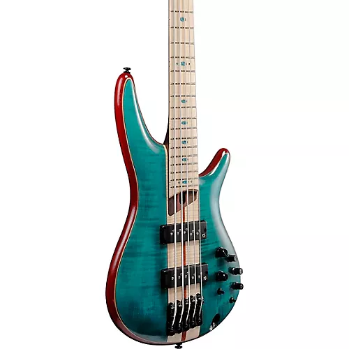 Ibanez Premium SR1425B 5-String Electric Bass Guitar Caribbean Green Low Gloss - musicians--Friend