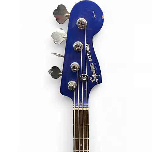 Used Squier Jazz Bass Standard Series Metallic Blue Electric Bass Guitar Metallic Blue - musicians--Friend
