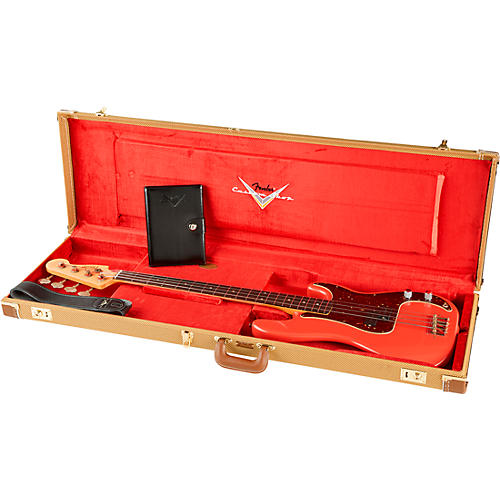 Fender Custom Shop Pino Palladino Signature Relic Precision Bass Fiesta Red over Desert Sand - musicians--Friend