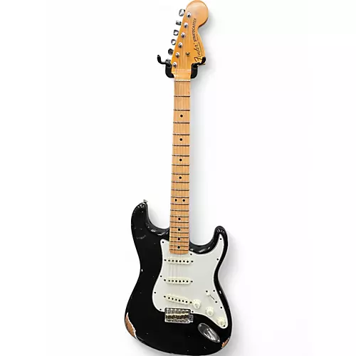 Used 2022 Fender custom shop 1968 stratocasterrelic Black Solid Body Electric Guitar Black - musicians--Friend
