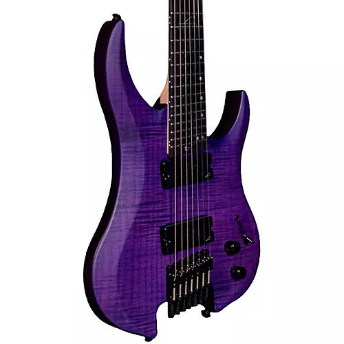 Legator Ghost 7 String Multi-Scale Super Shred Series Flamed Maple Electric Guitar Purple - musicians--Friend