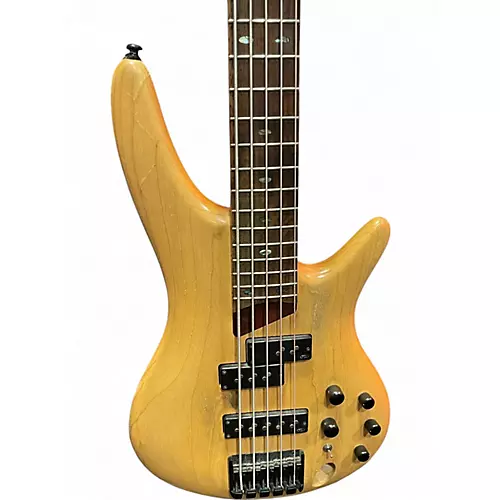 Used Ibanez SR655 Natural Electric Bass Guitar Natural - musicians--Friend