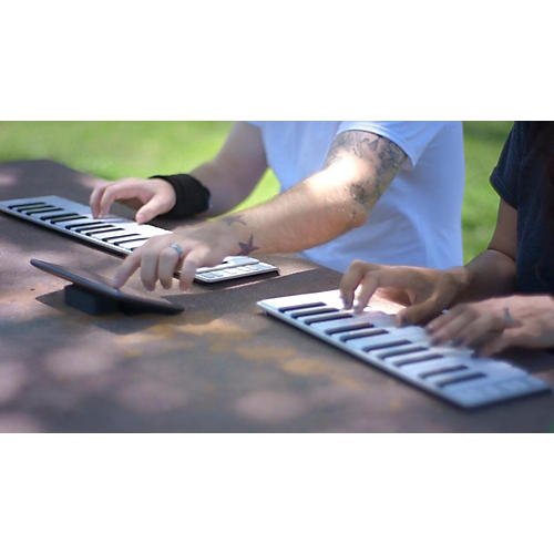 CME Xkey Air Wireless Bluetooth Mobile Keyboard Controller Silver 37 Key - musicians--Friend