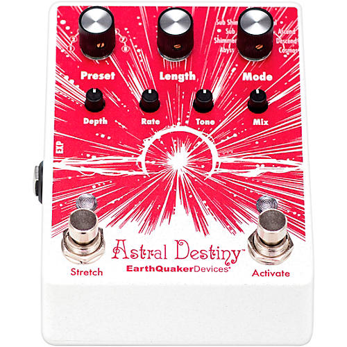 EarthQuaker Devices Astral Destiny Modulated Octave Reverb Effects Pedal Red - musicians--Friend