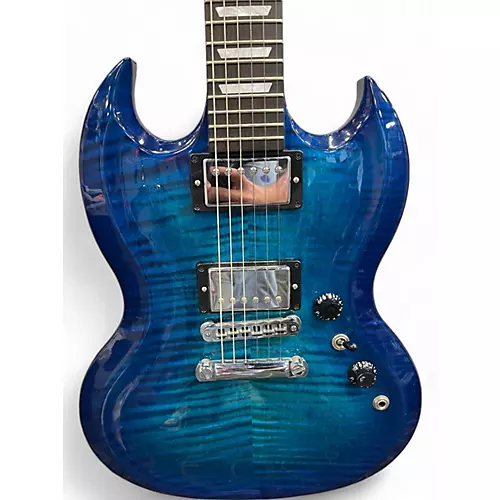 Used 2009 Gibson SG CARVED TOP AAA Ocean Blue Burst Solid Body Electric Guitar Ocean Blue Burst - musicians--Friend