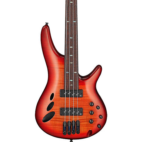 Ibanez SRD900F 4-String Fretless Electric Bass Guitar Brown Topaz Burst Low Gloss - musicians--Friend