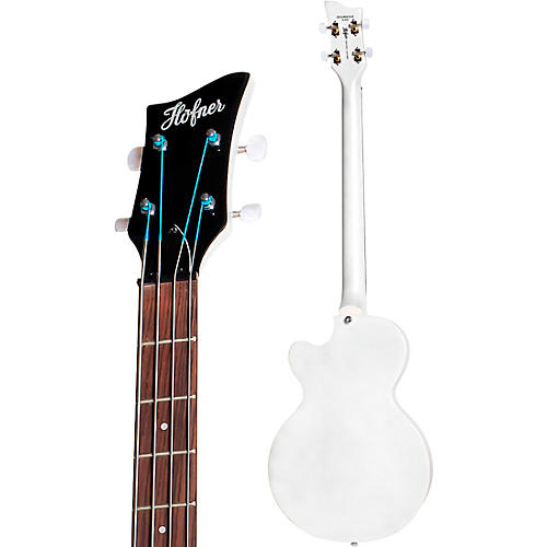 Hofner Ignition Series Short-Scale Club Bass Guitar Pearl White - musicians--Friend