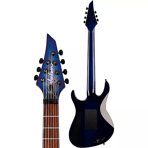 Jackson Pro Series Signature Chris Broderick Soloist 7P 7-String Electric Guitar Transparent Blue - musicians--Friend
