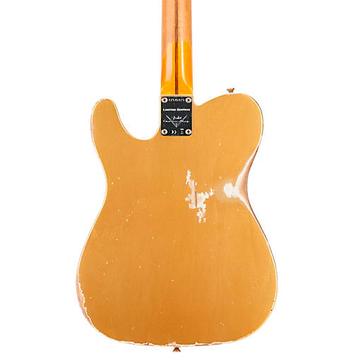 Fender Custom Shop '50s Vibra Telecaster Limited-Edition Heavy Relic Electric Guitar Aztec Gold - musicians--Friend