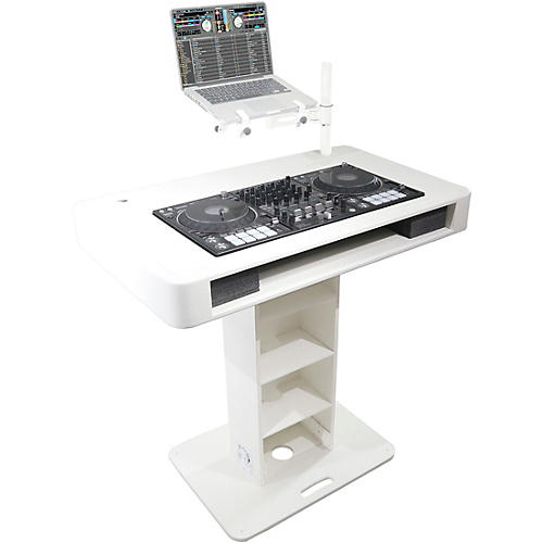 ProX Control Tower DJ Podium Stand Travel Case for Pioneer XDJ-XZ, DDJ-1000 SRT, DDJ-SZ2, and DDJ SX-3 White Finish - musicians--Friend