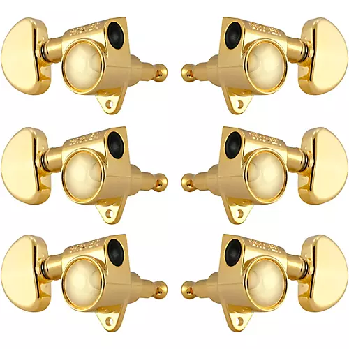 Grover Rotomatics 102 Series Standard Button Tuning Machines Black Chrome - musicians--Friend