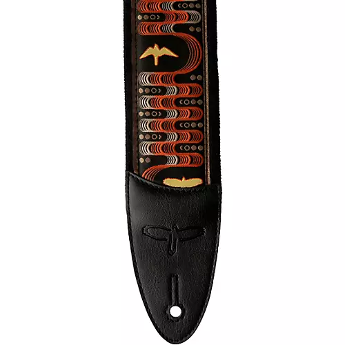 PRS Custom Jacquard Birds Wavelength Padded Guitar Strap Yellow 2.4 in. - musicians--Friend