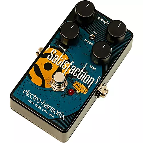 Electro-Harmonix Satisfaction Plus Fuzz Effects Pedal Black and Blue - musicians--Friend