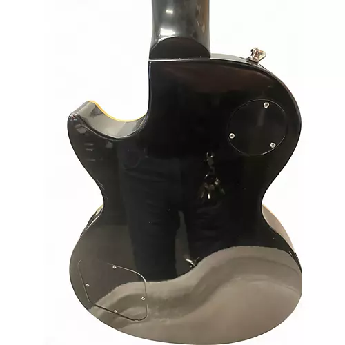 Used 2008 Gibson Les Paul Traditional Black Solid Body Electric Guitar Black - musicians--Friend