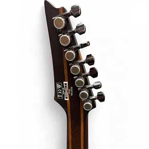 Used Ibanez RGA71AL Axion Label 7 String Purple Burst Solid Body Electric Guitar Purple Burst - musicians--Friend