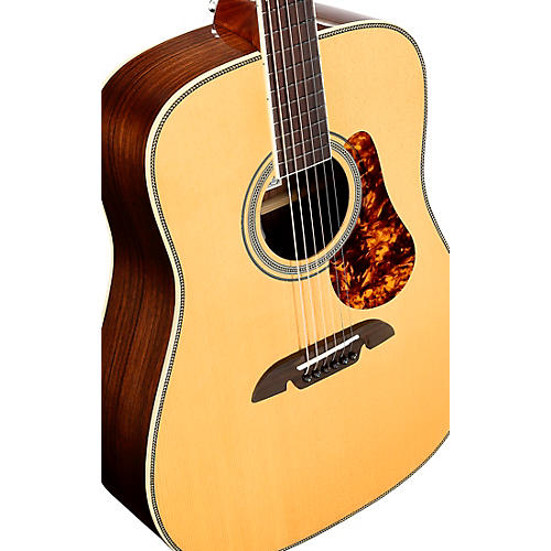 Alvarez MD70e Herringbone Dreadnought Acoustic-Electric Guitar Natural - musicians--Friend