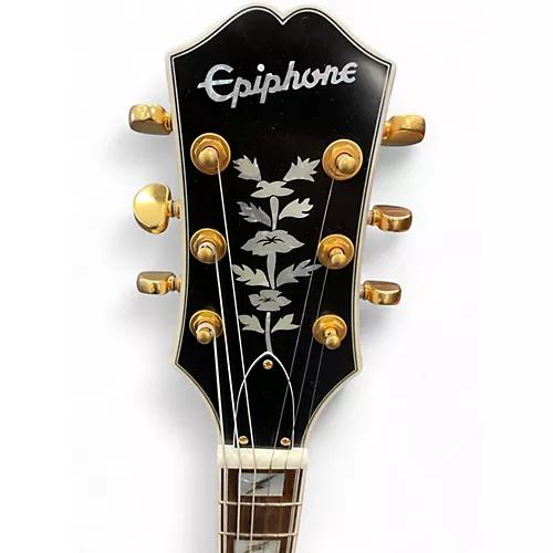 Used Epiphone Emily Wolfe Sheraton White Hollow Body Electric Guitar White - musicians--Friend