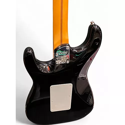 Used Fender American Ultra Luxe Stratocaster Black Sparkle Solid Body Electric Guitar Black Sparkle - musicians--Friend