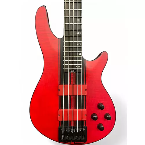 Used Schecter Guitar Research C-5GT Trans Red Electric Bass Guitar Trans Red - musicians--Friend