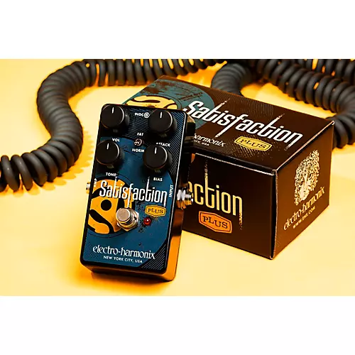 Electro-Harmonix Satisfaction Plus Fuzz Effects Pedal Black and Blue - musicians--Friend