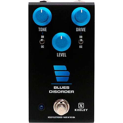 Keeley Blues Disorder Overdrive & Distortion Effects Pedal Black/Blue - musicians--Friend