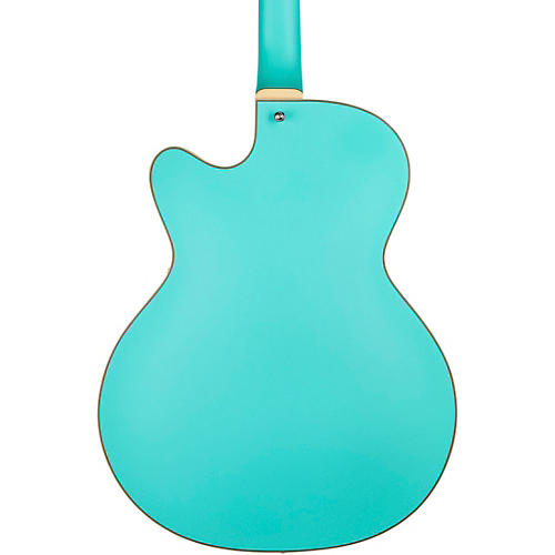 D'Angelico Deluxe Series 175 With TV Jones Humbuckers Limited-Edition Hollowbody Electric Guitar Matte Surf Green - musicians--Friend