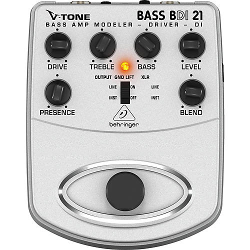 Behringer BDI21 V-Tone Bass Driver Bass Amp Modeler/Direct Recording Preamp/DI Box Pedal - musicians--Friend