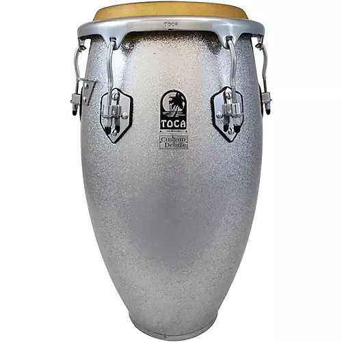 Toca Custom Deluxe Solid Fiberglass Congas 11.75 in. Red Sparkle - musicians--Friend