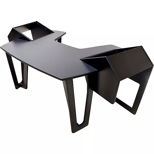 Argosy AIRE Producer Workstation With 8ru Racks on Left & Right, Hautelink Desktop, Black Legs - musicians--Friend