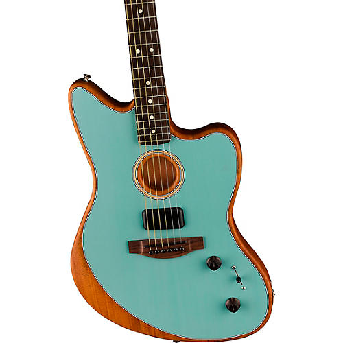 Fender Acoustasonic Player Jazzmaster Sitka Spruce-Mahogany Acoustic-Electric Guitar Ice Blue - musicians--Friend
