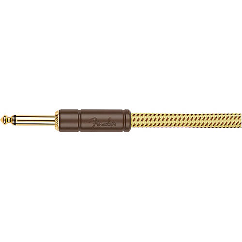 Fender Deluxe Series Straight to Angled Coiled Cable 30 ft. Black Tweed - musicians--Friend
