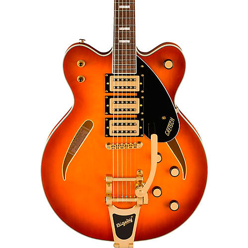 Gretsch Guitars Streamliner Cat-Eye Limited-Edition Center Block Electric Guitar With Bigsby & Gold Hardware Riviera Blue - musicians--Friend