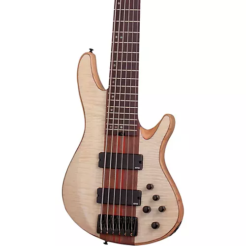 Schecter Guitar Research Charles Berthoud CB-6 6-String Electric Bass Guitar Natural Satin - musicians--Friend