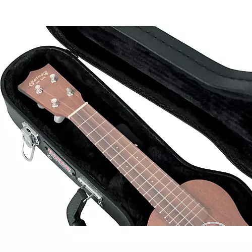 Gator Soprano Ukulele Wood Case Black - musicians--Friend