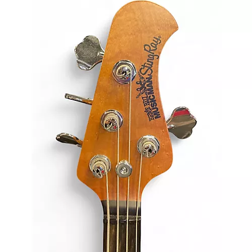 Used 2024 Ernie Ball Music Man STRINGRAY SHORT SCALE BLUE Electric Bass Guitar BLUE - musicians--Friend