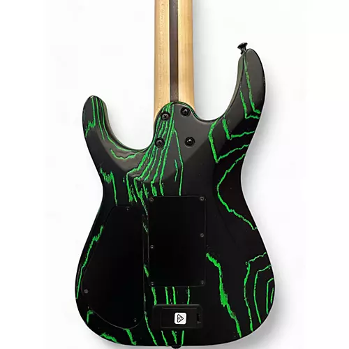 Used Jackson Jackson Pro Series Dinky DK Modern Ash FR7 Baked Green BLACK AND GREEN Solid Body Electric Guitar BLACK AND GREEN - musicians--Friend