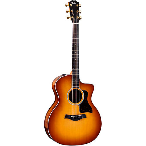 Taylor 214ce DLX Ziricote Special-Edition Grand Auditorium Acoustic-Electric Guitar Shaded Edge Burst - musicians--Friend