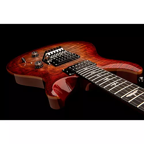 PRS SE Custom 24 Floyd Electric Guitar Charcoal Cherry Burst - musicians--Friend