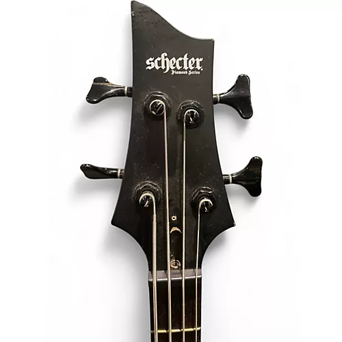 Used Schecter Guitar Research Stiletto Custom 4 String Black Electric Bass Guitar Black - musicians--Friend