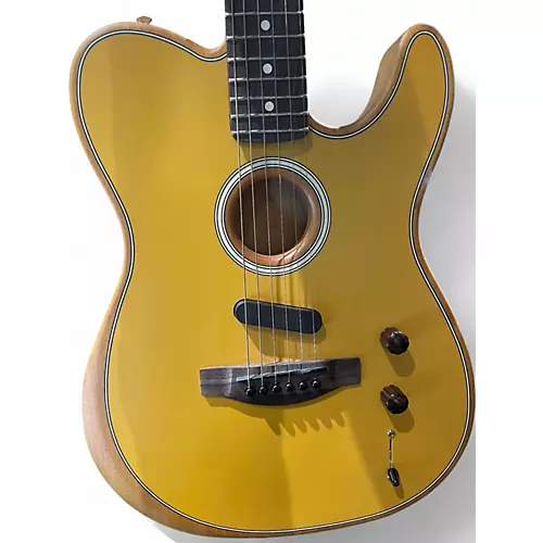 Used Fender Acoustasonic Player Telecaster Butterscotch Acoustic Electric Guitar Butterscotch - musicians--Friend