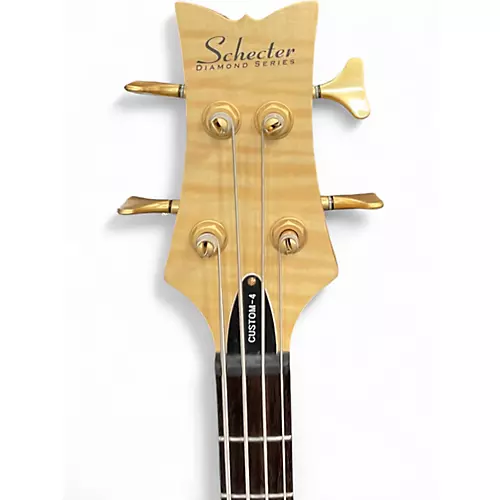 Used Schecter Guitar Research Diamond Series Custom 4 NATURAL Electric Bass Guitar NATURAL - musicians--Friend
