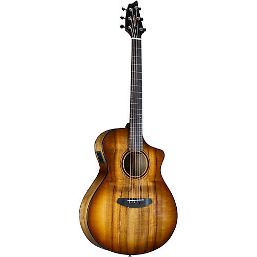 Breedlove Pursuit Exotic S CE Myrtlewood Concert Acoustic-Electric Guitar Bourbon Burst - musicians--Friend