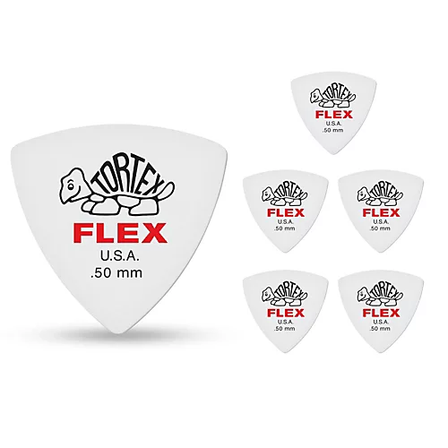 Dunlop Tortex Flex Triangle Guitar Picks .50 mm 6 Pack - musicians--Friend