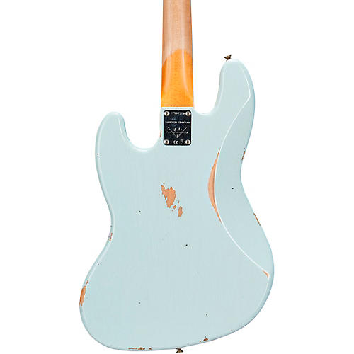 Fender Custom Shop Limited-Edition '60 Jazz Bass Relic Super Faded Aged Sonic Blue - musicians--Friend