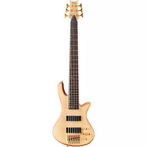Schecter Guitar Research Stiletto Custom 6 6-String Bass Guitar Satin Natural - musicians--Friend