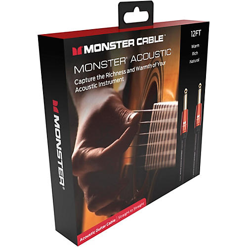 Monster Cable Prolink Acoustic Pro Audio Instrument Cable 12 ft. Black - musicians--Friend